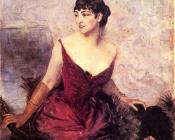 乔瓦尼波尔蒂尼 - Countess de Rasty Seated in an Armchair